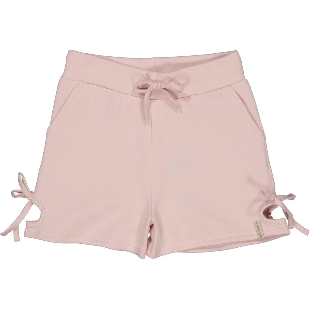 Roze meisjes LEVV Little regular waist casual short van katoen met elastische tailleband met koord en effen