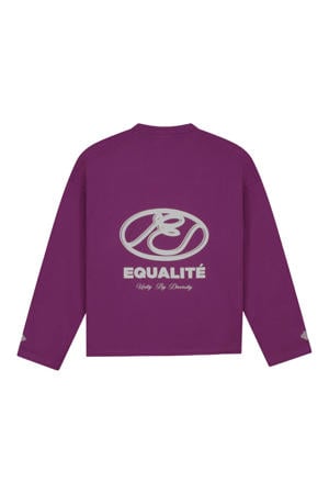 longsleeve met backprint paars
