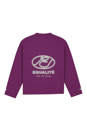 longsleeve met backprint paars