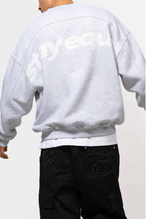 sweater met backprint grijs