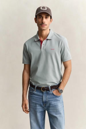 regular polo grijsgroen