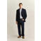 GANT regular gestreept overhemd met linnen blauw