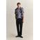 GANT regular casual overhemd met linnen blauw