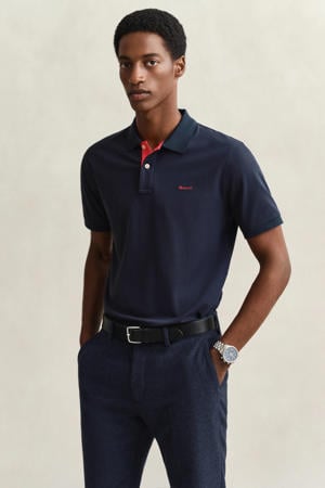 regular polo donkerblauw