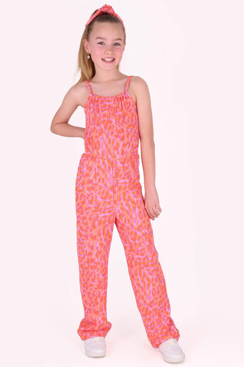 B.Nosy jumpsuit roze met panterprint
