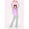 B.Nosy slim gebloemde legging lila