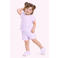 B.Nosy T-shirt + korte broek broderie lila