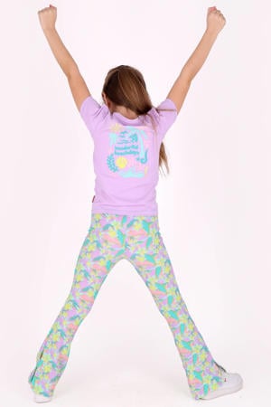 T-shirt met backprint lila
