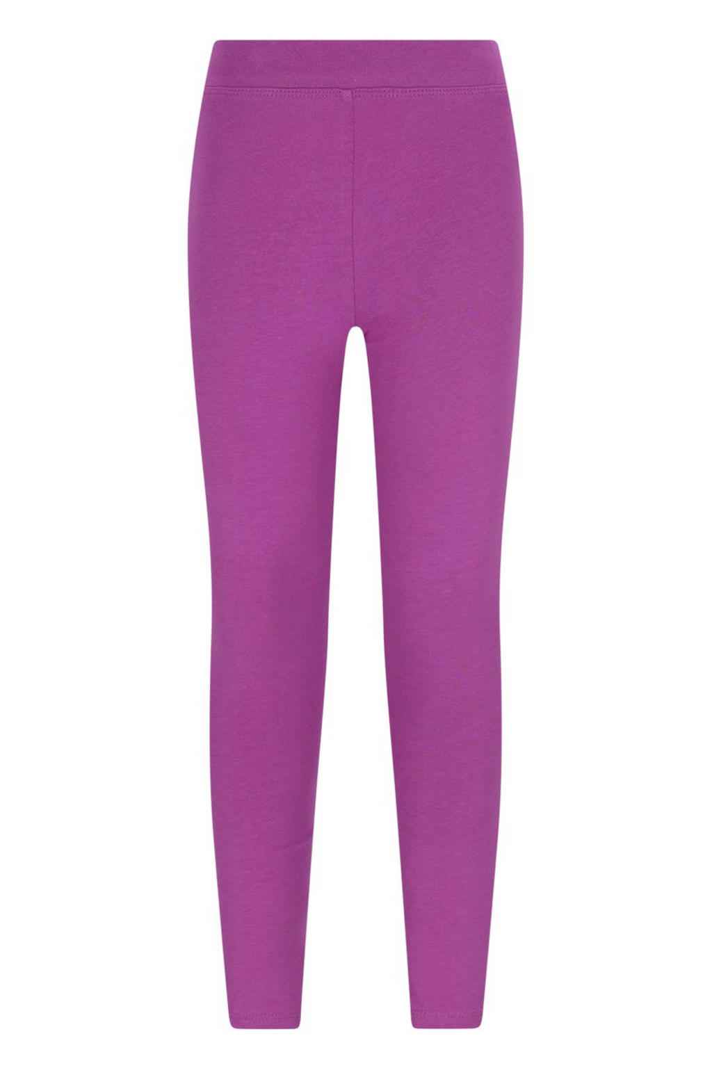 Paarse meisjes B.Nosy legging van stretchkatoen met elastische tailleband en effen