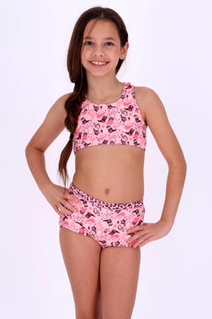 reversible halterbikini paars/lichtroze