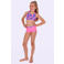 B.Nosy reversible halterbikini felroze/blauw