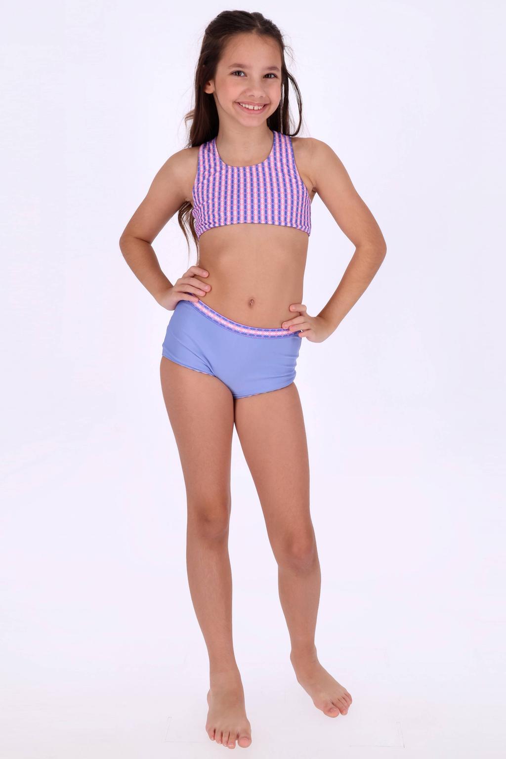 B.Nosy reversible halterbikini roze/paars