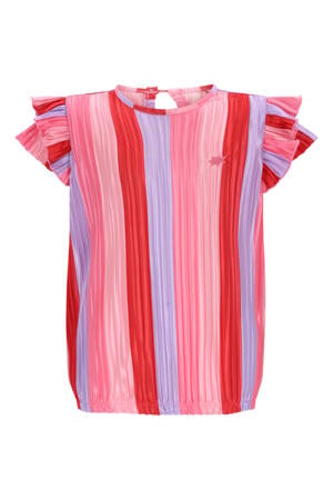 gestreepte blousetop roze