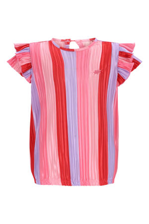 gestreepte blousetop roze