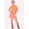 B.Nosy mesh midi jurk oranje