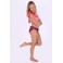 B.Nosy bikini met ruches roze/donkerrood