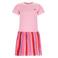 B.Nosy gestreepte midi jurk met backprint roze