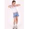 B.Nosy denim slim short light blue denim