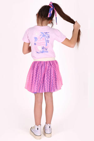 T-shirt met backprint roze