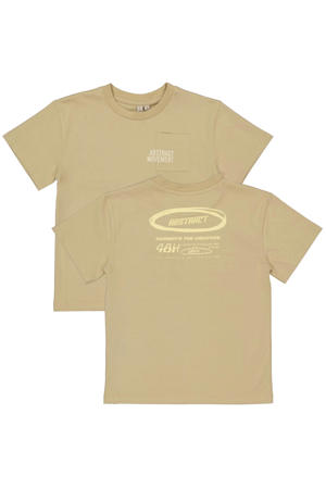 T-shirt met backprint zand