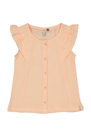 blousetop oranje met textuur
