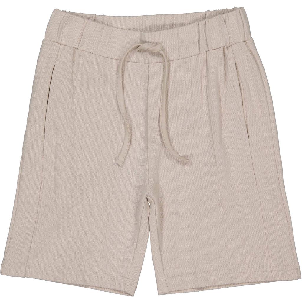 Grijze jongens LEVV Little regular waist sweatshort van katoen met elastische tailleband met koord en effen