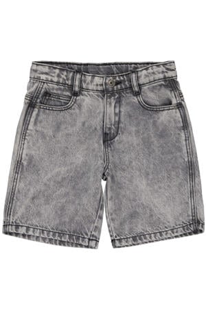 regular waist denim short grey denim