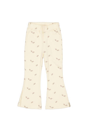 regular waist gebloemde casual broek ecru