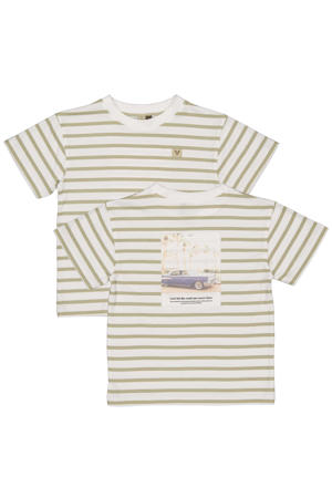 T-shirt met backprint groen
