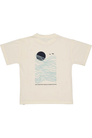 T-shirt met backprint ecru