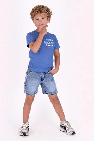 slim regular waist short light blue denim