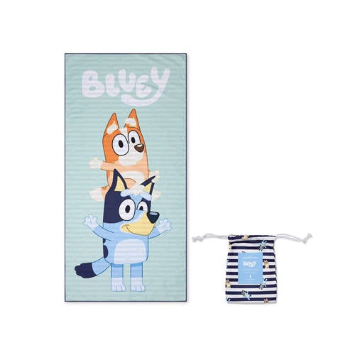 Swim Essentials kinderstrandlaken (135x65 cm) Wit/Blauw afbeelding
