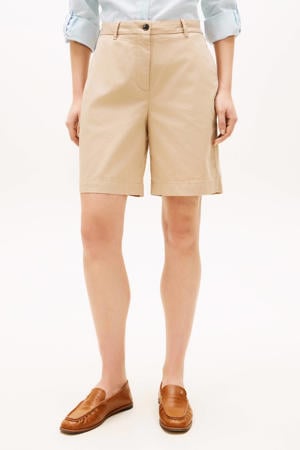 straight regular waist chino short beige
