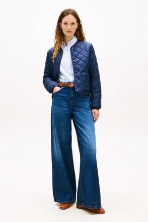 gewatteerde jas marineblauw