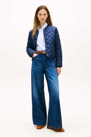 gewatteerde jas marineblauw