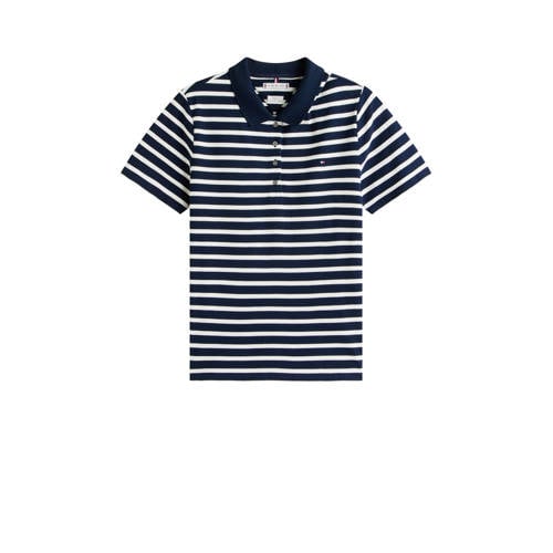 Tommy Hilfiger Curve gestreepte polo marineblauw afbeelding