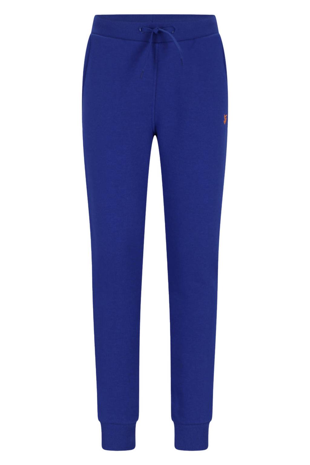 Blauwe jongens TYGO & vito regular sweatpants met elastische tailleband met koord en effen
