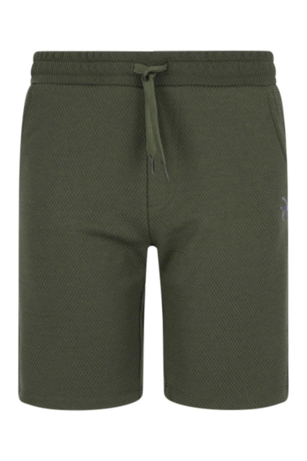 Donkergroene jongens TYGO & vito NextGen regular waist casual short van polyester met elastische tailleband met koord en effen