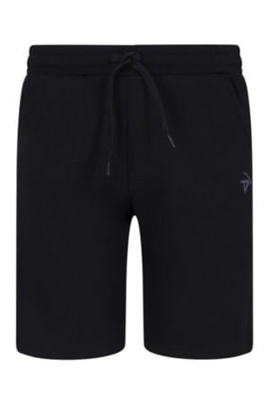 regular waist casual short zwart met textuur