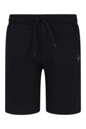 regular waist casual short zwart met textuur