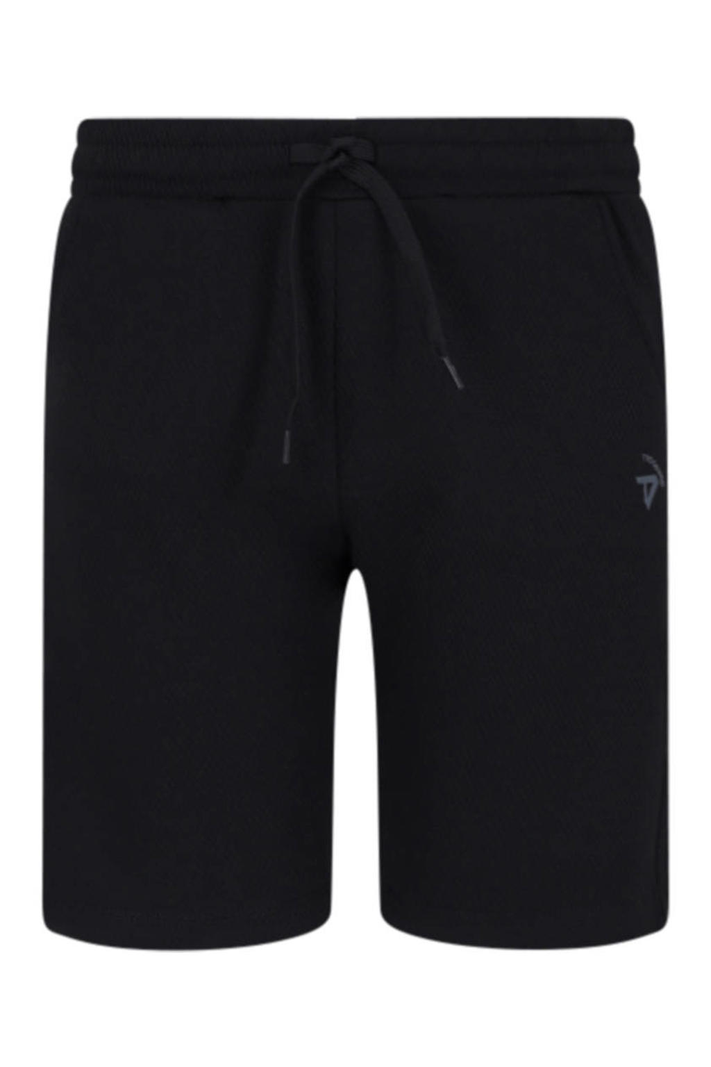 Zwarte jongens TYGO & vito NextGen regular waist casual short van polyester met elastische tailleband met koord en effen