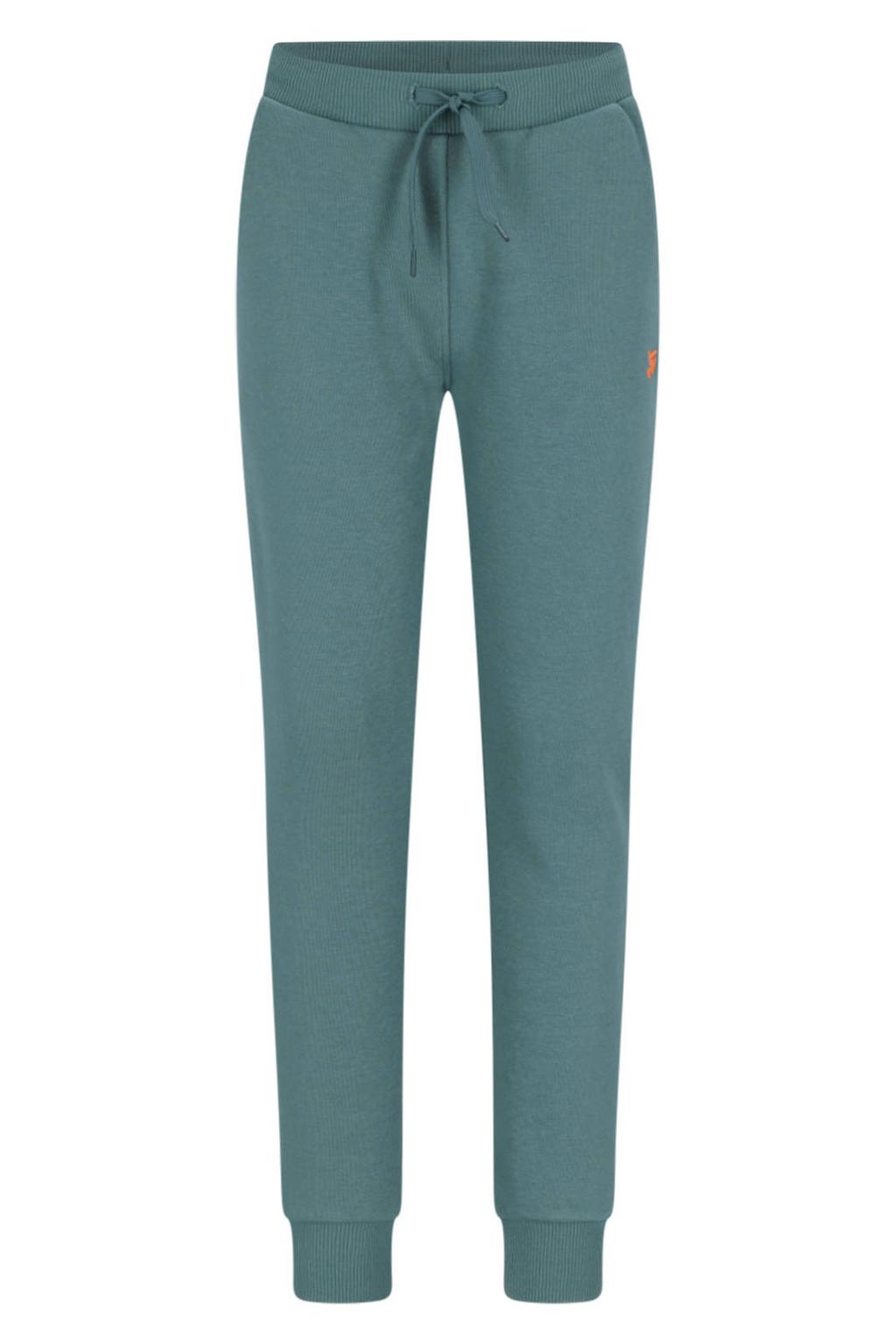 Groene jongens TYGO & vito regular sweatpants met elastische tailleband met koord en effen