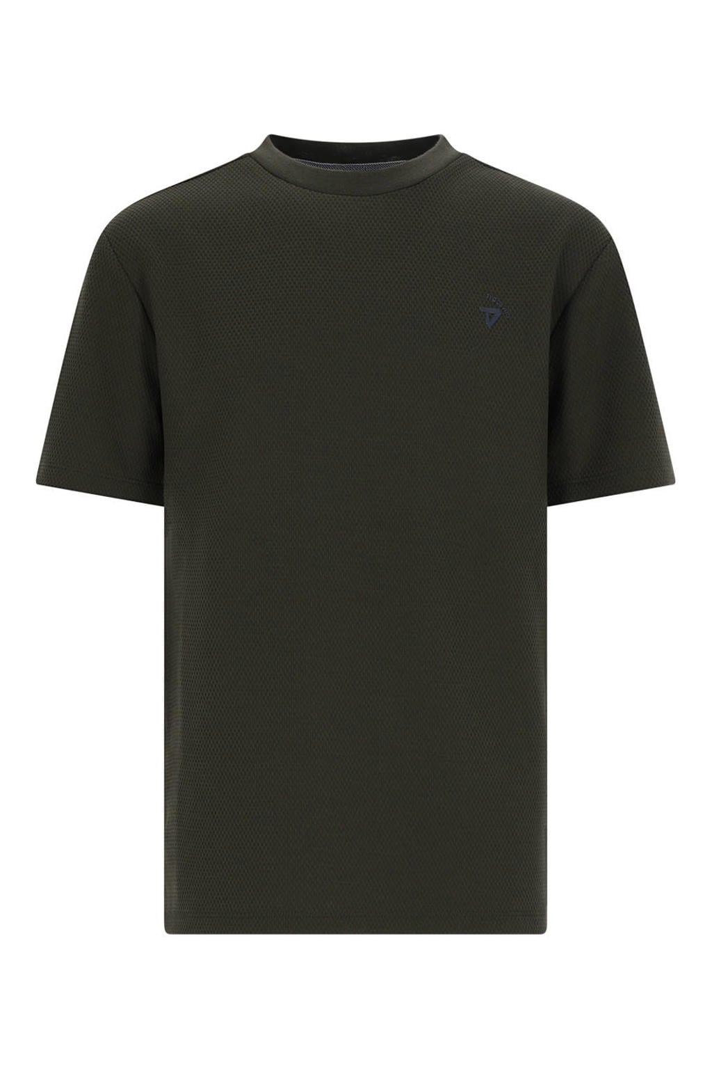 Donkerblauwe jongens TYGO & vito NextGen T-shirt van polyester met effen, korte mouwen en ronde hals