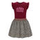 TYGO & vito jersey zomerjurk met panterprint donkerrood