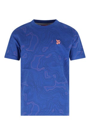jersey T-shirt blauw