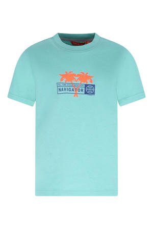 jersey T-shirt blauw