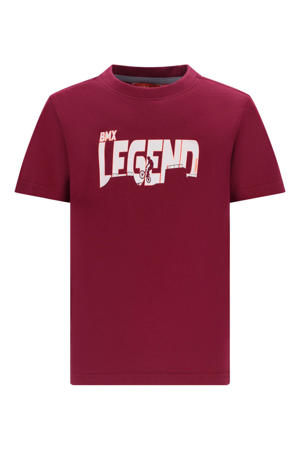 jersey T-shirt donkerrood