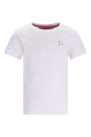 jersey T-shirt met backprint wit
