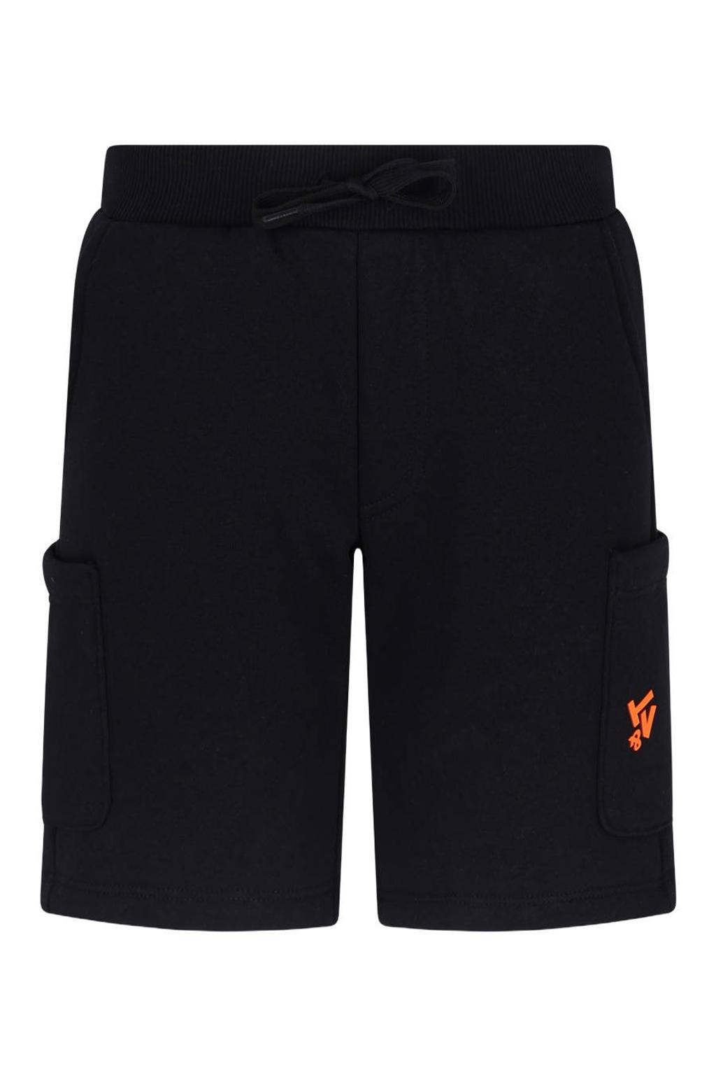 Zwarte jongens TYGO & vito jersey regular waist sweatshort met loose fit en elastische tailleband met koord