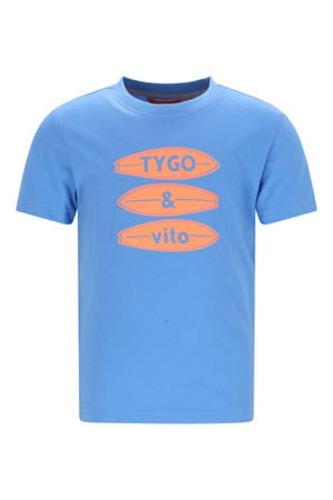 jersey T-shirt lichtblauw